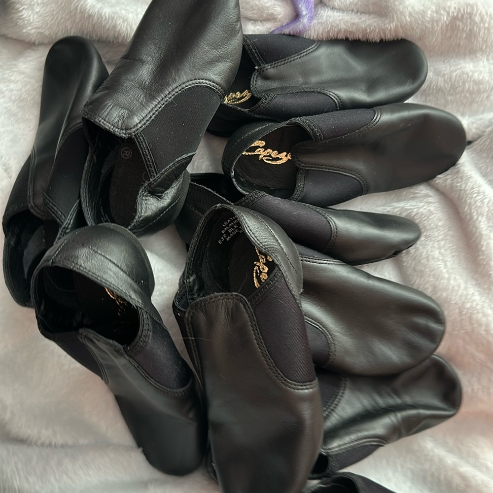 Capezio Black Slip On Jazz Shoes